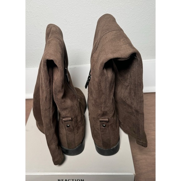 Kenneth Cole Reaction Wind-Y Over-The-Knee Boots in Dark Taupe - Picture 4 of 5